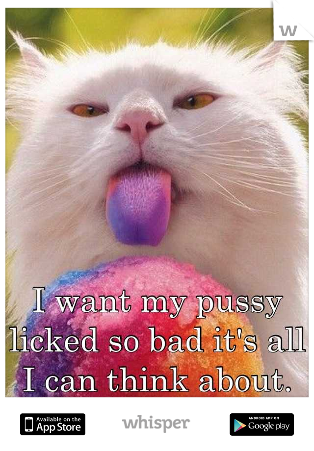 I Want My Pussy Licked